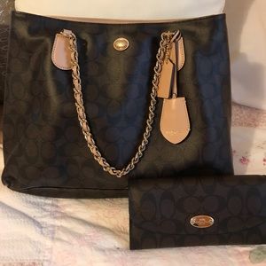 Coach tote and wallet